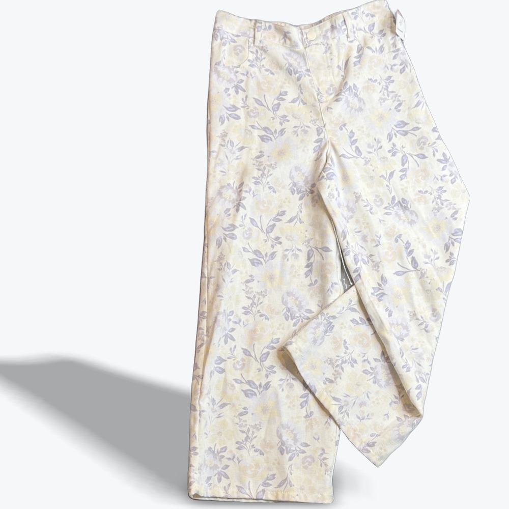 High Hope Floral Pants Wide Leg Girls Casual Trousers Girls Size 7 8 New‎